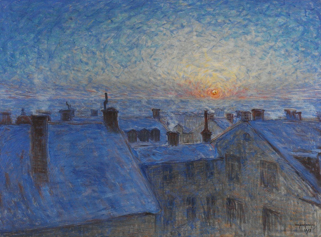 Eugene Jansson, Sunrise over the Rooftops (1903)